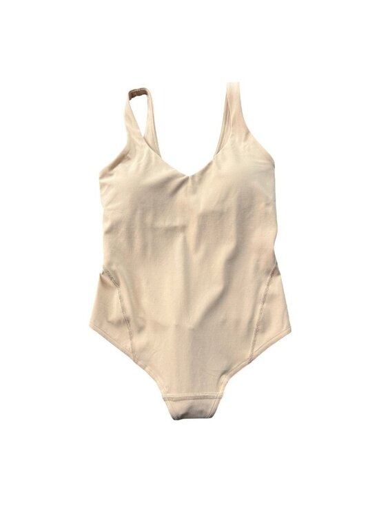 Lululemon Align Bodysuit Women Size 2 W1DY7S in CNTR Beige Nude NWT - Picture 2 of 16